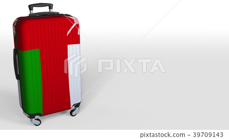 Traveler's suitcase featuring flag of Oman. Omani 39709143