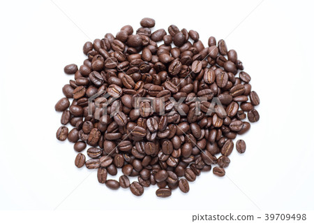 Coffee beans on white background 39709498