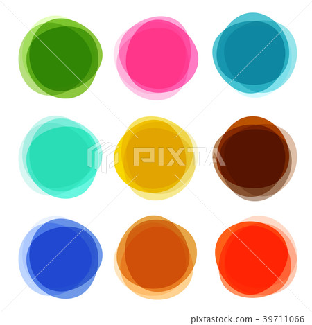 Abstract Shapes Set Colorful Vector Circle Objects - Stock Illustration ...