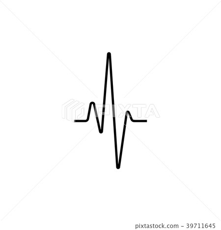Simple earthquake sinusoidal signal line 39711645