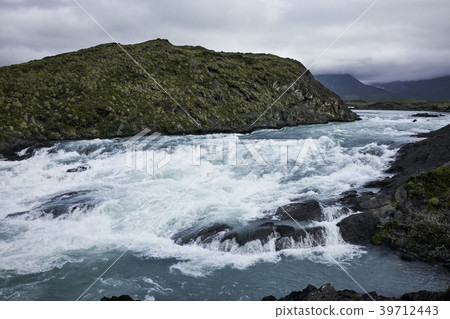 Paine River in the Magallanes Region of Chile 39712443