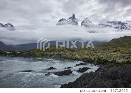 Cerro Paine Grande and Paine River, Patagonia 39712455
