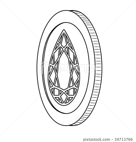 Abstract virtual coin Abstract virtual coin 39713766