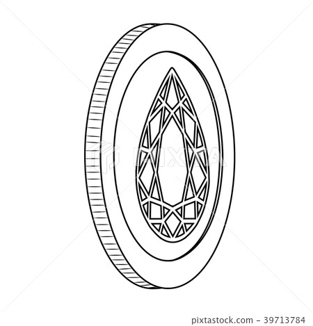 Abstract virtual coin Abstract virtual coin 39713784