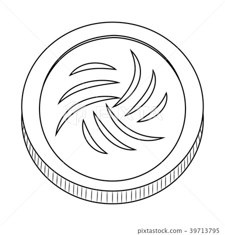 Abstract virtual coin Abstract virtual coin 39713795