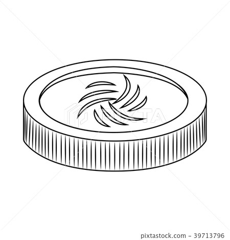 Abstract virtual coin Abstract virtual coin 39713796