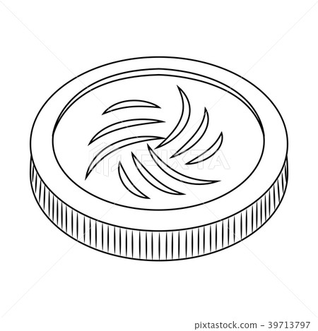 Abstract virtual coin Abstract virtual coin 39713797