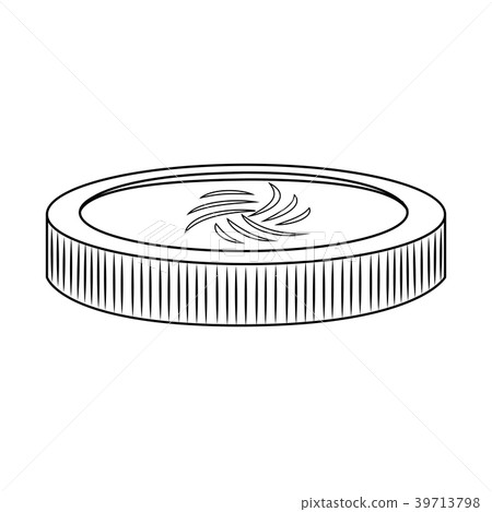 Abstract virtual coin 39713798