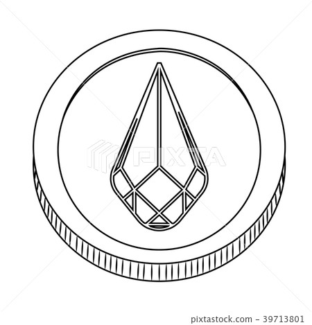 Abstract virtual coin Abstract virtual coin 39713801