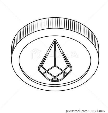 Abstract virtual coin Abstract virtual coin 39713807