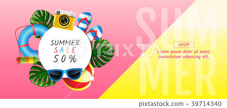 summer, layout design, greeting card, cover book 39714340