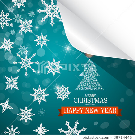 Christmas Card. Paper Cut Snowflakes - Stock Illustration [39714446 ...