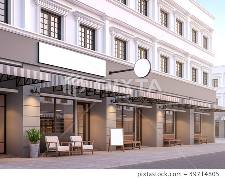 Front of classical style building 3d render 39714805