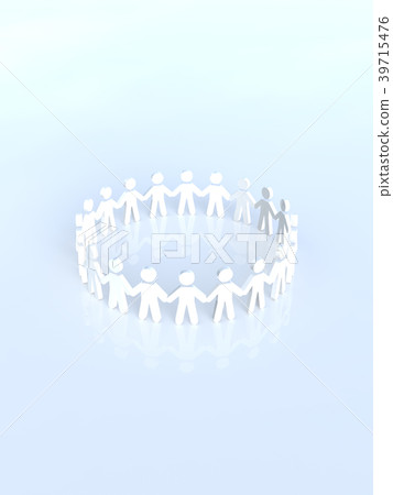 Circle of people peace exchange friendship 39715476