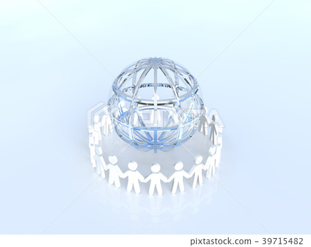 Circle of people peace exchange friendship 39715482