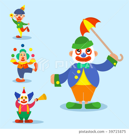 Clown vector circus man characters performer 39715875