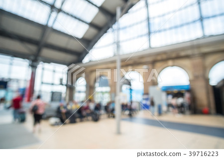 Blurred image of People walking in Train Station. Blurred image of People walking in Train Station. 39716223