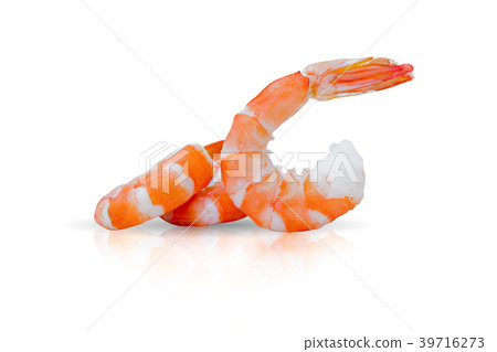 orange shrimps isolated on a white background 39716273