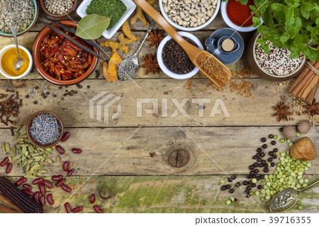 Herbs and Spices - Space for Text Herbs and Spices - Space for Text 39716355