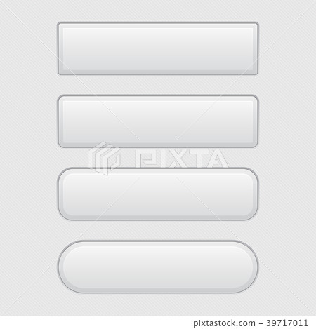 White 3d buttons. Blank set of buttons 39717011