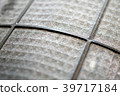 Many dirty dust on the air filter wall 39717184