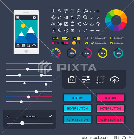 User interface vector phone laptop tab device 39717569