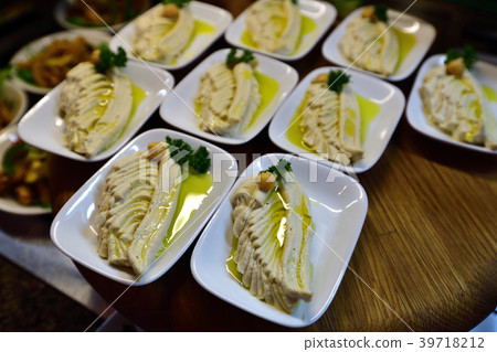 Pate tofu with olive oil in restaurant at the 39718212