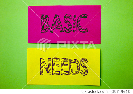 Handwriting Announcement text showing Basic Needs Handwriting Announcement text showing Basic Needs 39719648