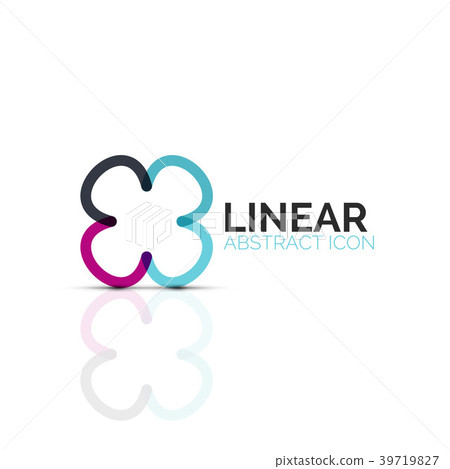 Abstract flower or star minimalistic linear icon Abstract flower or star minimalistic linear icon 39719827