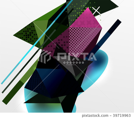 Abstract geometric background, polygonal triangle 39719963