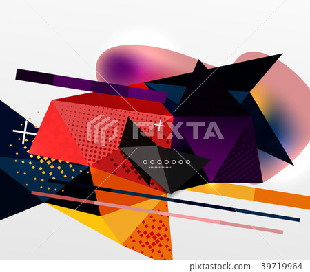 Abstract geometric background, polygonal triangle Abstract geometric background, polygonal triangle 39719964