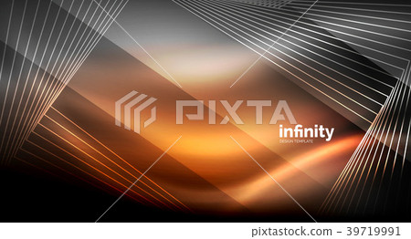 Shiny straight lines on dark background, techno 39719991