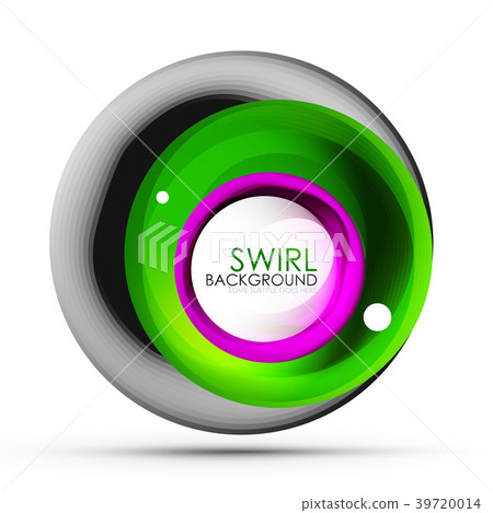 Spiral swirl flowing lines 3d vector abstract 39720014