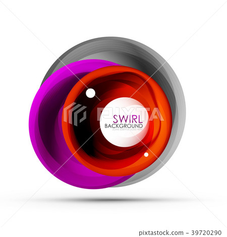 Spiral swirl flowing lines 3d vector abstract Spiral swirl flowing lines 3d vector abstract 39720290