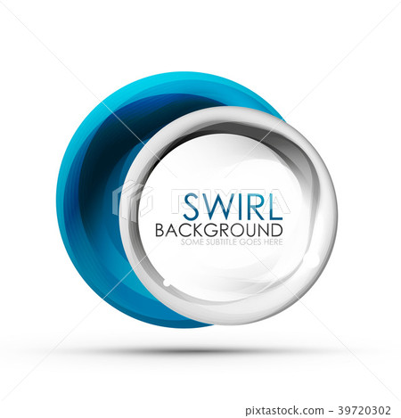 Spiral swirl flowing lines 3d vector abstract 39720302