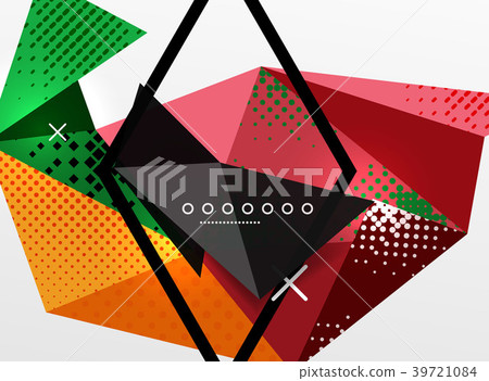 Vector color geometric abstract composition - Stock Illustration ...