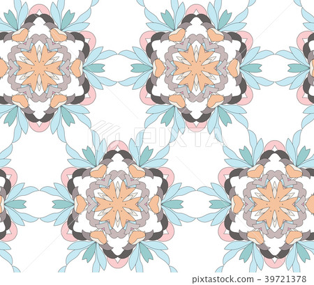 Vector seamless pattern with mandala shape. Vector seamless pattern with mandala shape. 39721378
