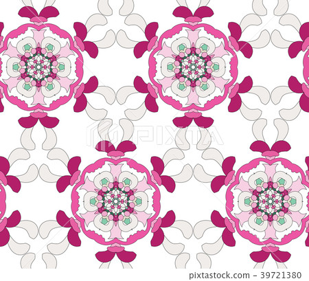 Vector seamless pattern with mandala shape. Vector seamless pattern with mandala shape. 39721380