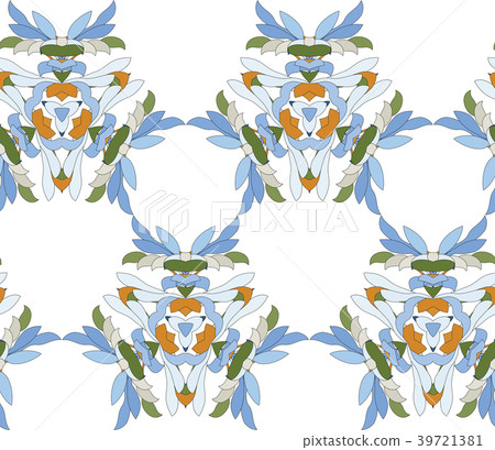 Vector seamless pattern with mandala shape. Vector seamless pattern with mandala shape. 39721381