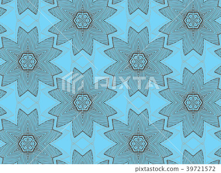Vector seamless pattern with mandala shape. Vector seamless pattern with mandala shape. 39721572