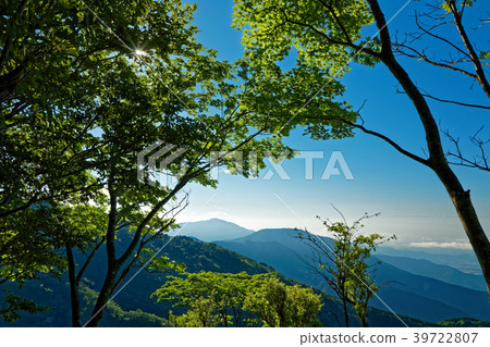 Outer ridge and Oyama seen from Tanzawa, Nabewari mountain ridge in summer 39722807