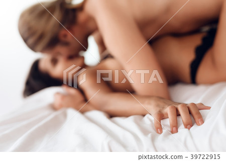 Romantic encounter of young passionate couple. Romantic encounter of young passionate couple. 39722915