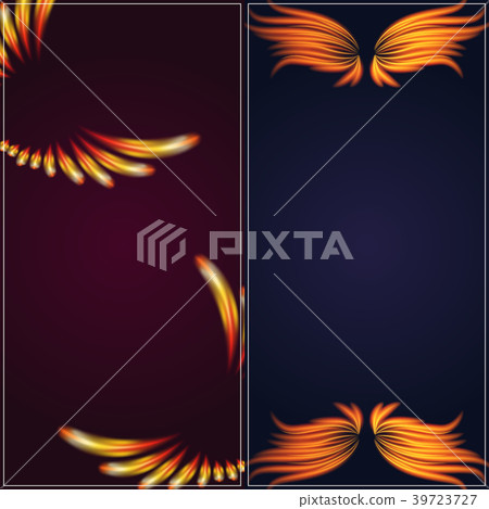 Bird fire wings fantasy banner feather burning fly Bird fire wings fantasy banner feather burning fly 39723727