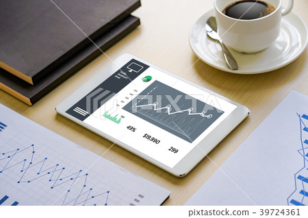 Business Man Sales Increase Revenue Shares Business Man Sales Increase Revenue Shares 39724361