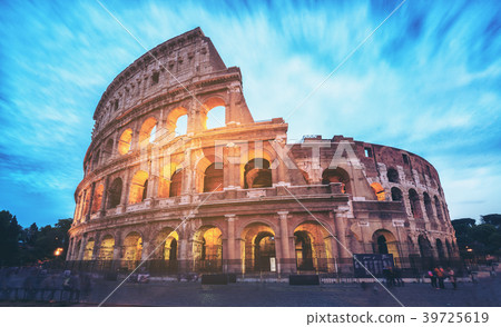 Colosseum in Rome, Italy - Long Exposure Shot 39725619