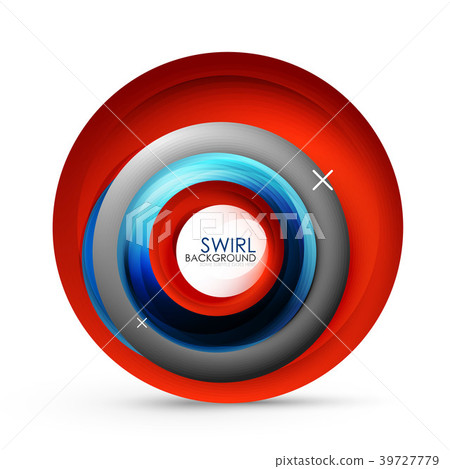 Spiral swirl flowing lines 3d vector abstract 39727779