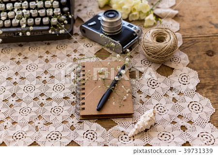 Spring or summer freelance or writing concept Spring or summer freelance or writing concept 39731339
