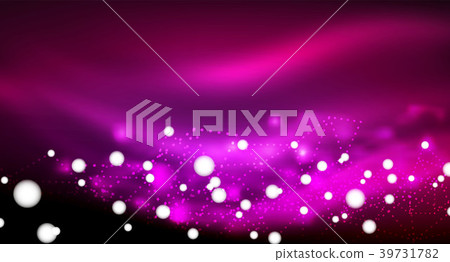 Shiny stars, neon glowing digital connected light 39731782