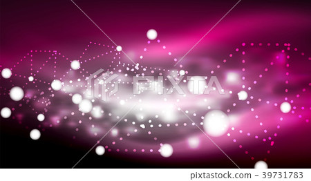 Shiny stars, neon glowing digital connected light 39731783