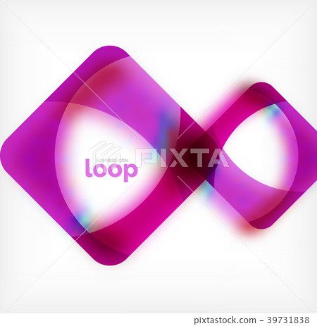 Vector square loop business symbol, geometric icon 39731838